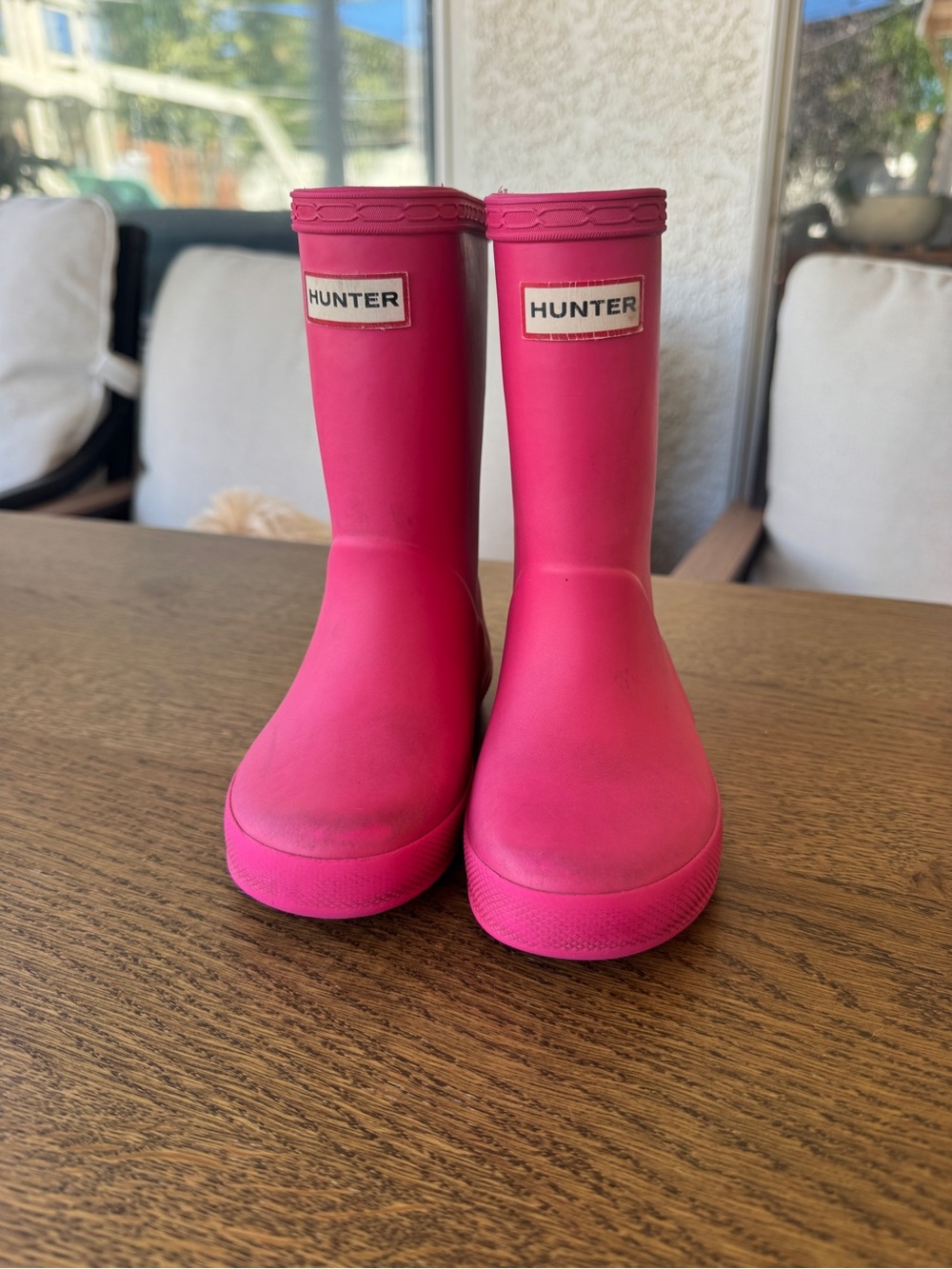 Hunter Kids Bright Pink Rain Boots